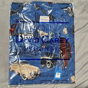 NWT David Carey Originals Classic Ford Cars Short Sleeve Button Up Shirt Size XL